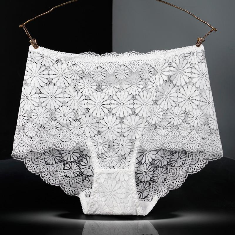 Женские трусики с высокой талией, сексуальное кружевное нижнее белье с вышивкой в виде снежинок, женские бесшовные трусики-лифчики больших размеров