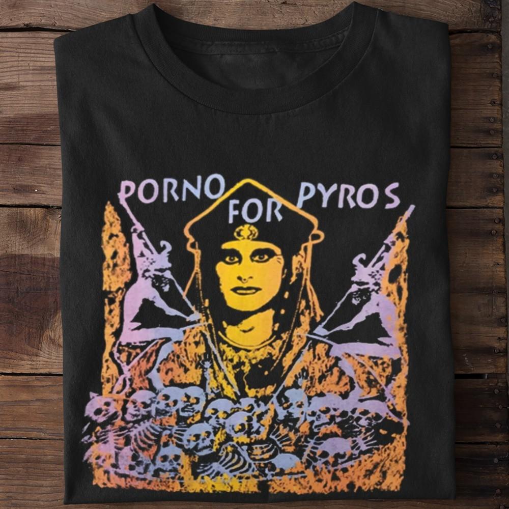 New Porno for Pyros Gift For Fan Cotton Black All Size Tee Shirt