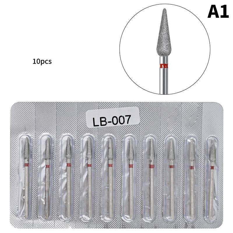 10 шт. алмазная фреза для маникюра, электрические сверла для ногтей, аксессуар для педикюра, пилочка для ногтей, инструмент для удаления геля