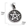Pentagram Tetragrammaton Star Star Pendant Pendant Top Silver