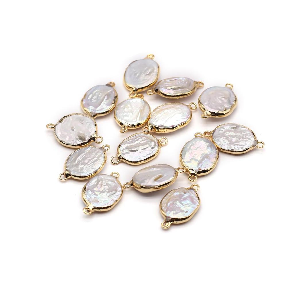 1 шт/2 шт барочный жемчужный соединитель пресноводный жемчуг круглый соединитель для изготовления ювелирных изделий своими руками серьги ожерелье аксессуар