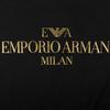 Emporio Armani Мужская футболка с коротким рукавом и золотым логотипом-буквой Черная 3G1TM4-1JHRZ-0999