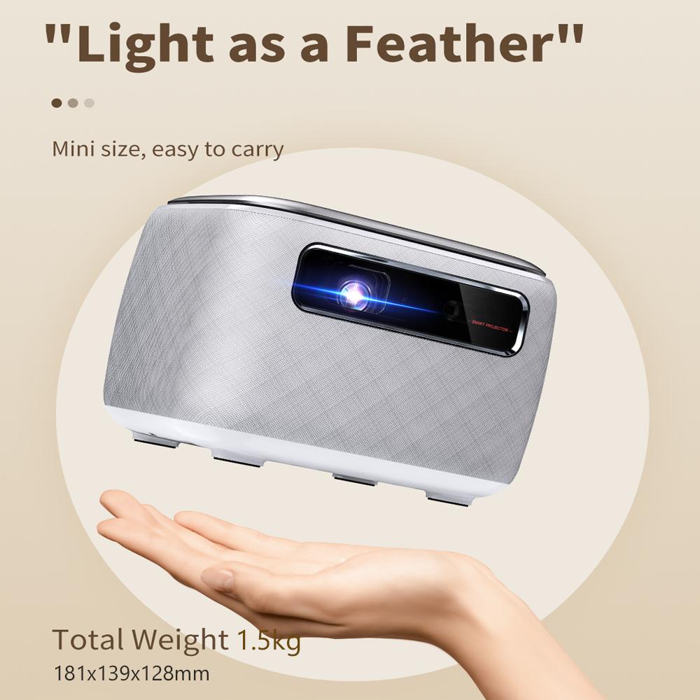 Портативный DLP 1080P 3D-проектор, WiFi Мини Портативный 1080P Домашний Кинотеатр Видеопроектор с Аккумулятором