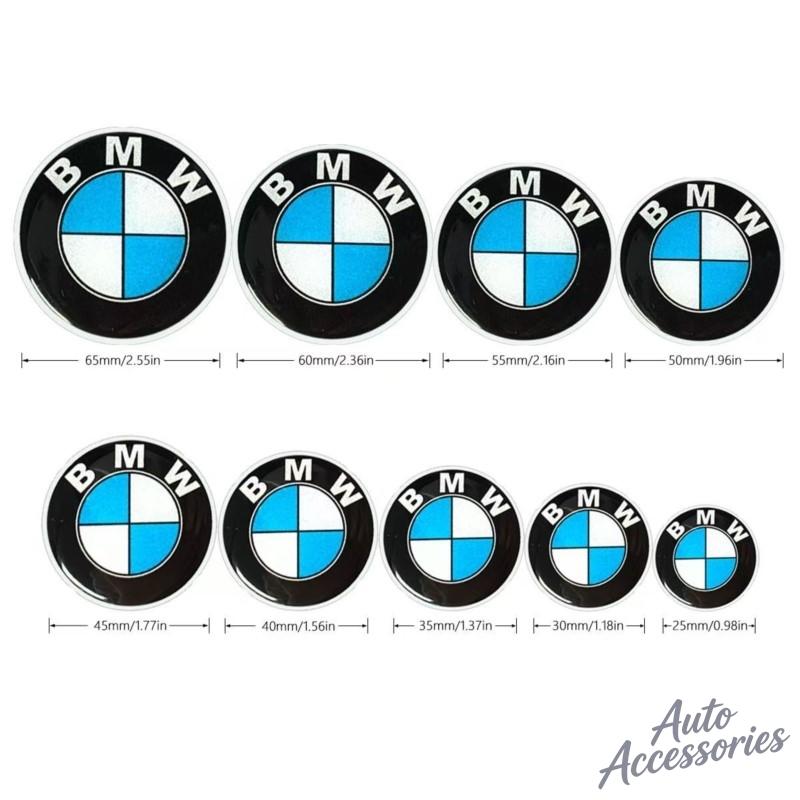 2Pcs 25mm 40mm 55mm 60mm Car Wheel Hub Cap Center Sticker DIY Emblem Badge Decorate Decal For BMW M Power I3 F15 F16 G20 E34 E36