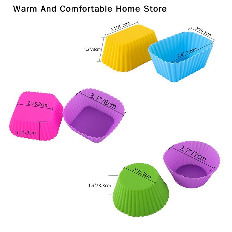 Reusable Bento Divider Cup Nonstick Cake Mold Liner for Food Storage Bento Box Organizer Easy Clean School Kid Snack 12/24pcs