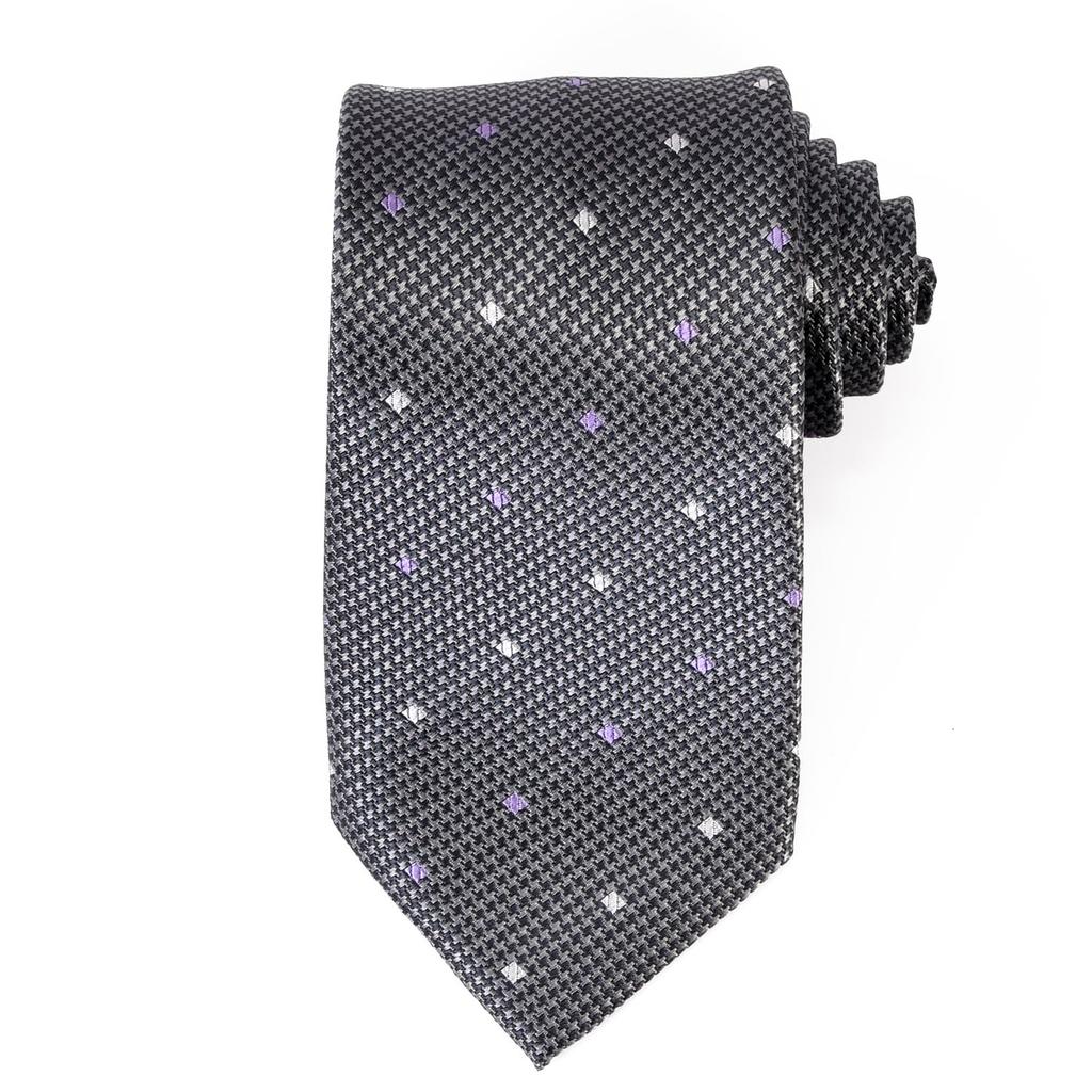 Галстук бренда Nishijin Jacquard Square Fine Pattern [Michiko London], Япония, плетение, 100% шелк, плетение, (B Pattern Серый)