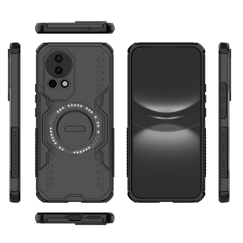 Чехол-накладка для Huawei Nova 13 Huawei Nova 13 Capa Магнитный с кольцом Жесткий Противоударный Magsafe Беспроводная зарядка Fundas Huawei Nova 13