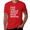 Kaz & Inej & Jesper & Wylan Nina Matthias. (Six of Crows Inverse) T-Shirt blanks sports fans mens clothing
