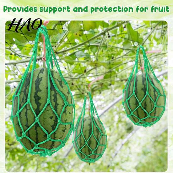 Heavy Duty Melon Hammock 10Pcs Watermelon Sling Nets, Weatherproof Reusable Holder Support Net Mesh, Fruit Hammocks for Cantaloupe Cucumber Vegetables