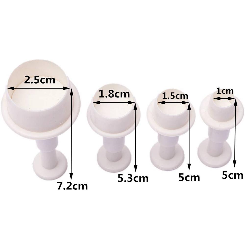 Baking Tool Plastic Round Circle Biscuit Sugar Plunger Fondant Craft Decor Cookie Cake Cutter Mold