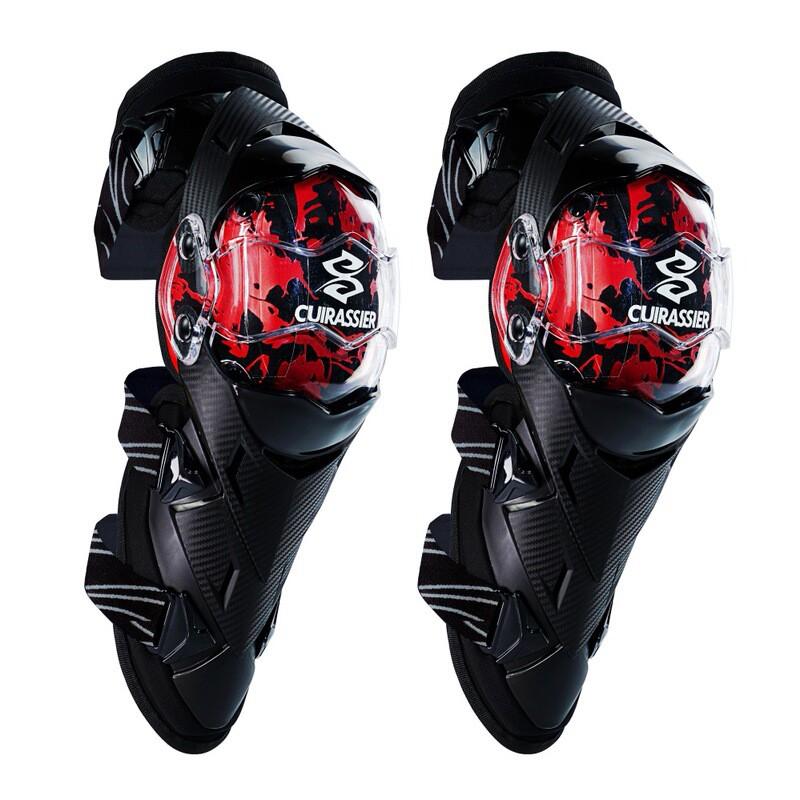 Motorcycle Knee Pads Riders - 3D Impact Protection Reinforced Edge Design Off-Road Street Bike Gear In Black Red White