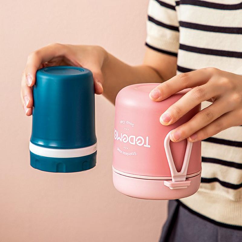 510 мл Суповая кружка из нержавеющей стали Термо ланч-бокс Контейнер для еды с ложкой для школьников