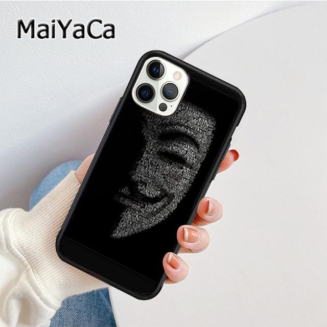 Anonymous Hacker Phone Case Cover For iPhone 17 Air 16 16e 15 plus 11 12 13 14 pro max shell  coque
