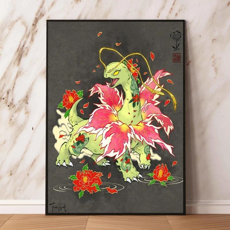 Lugia Ho-Oh Pokemon Unframed Canvas Painting Comic Themed Anime Wall Decor  Unique Collection Enhance Your Living Space