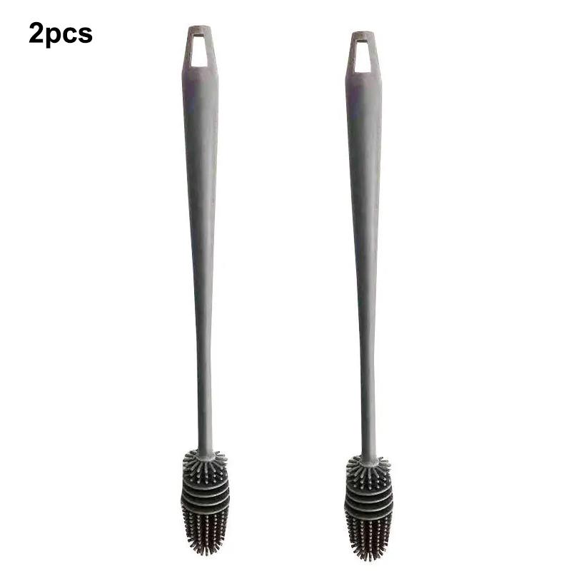 Силиконовая щетка для чашек Скруббер для чашек Стеклоочиститель Кухонный инструмент для чистки Длинная ручка Напиток Бокал для вина Щетка для чистки стеклянных чашек