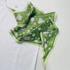 Spring new French literary and artistic simulation silk rhombus scarf imitation fragrant cloud yarn silk scarf women's French elegant small floating b