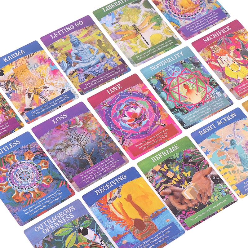 Колода Божественного Изобилия Оракул Английский Объяснение Карты Таро для Гадания Судьба Колода для начинающих Настольная игра