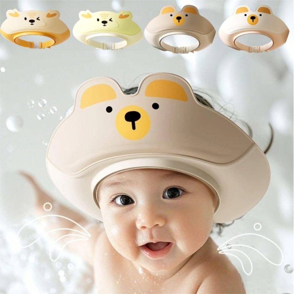 Upward Brim Shampoo Cap Soft Inner Ring Baby Bath Protective Cap Waterproof Baby Bath Hat Children