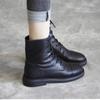 Модные женские ботильоны из натуральной кожи со шнуровкой и боковой молнией высшего качества, женская обувь осень-зима ручной работы