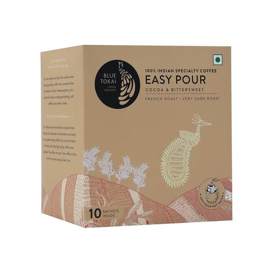 Blue Tokai Coffee Roasters Easy Pour Over Кофе в пакетиках для заваривания|Горько-сладкий и какао, Готов к завариванию за 2 минуты|Просто залейте горячей водой, 110 грамм