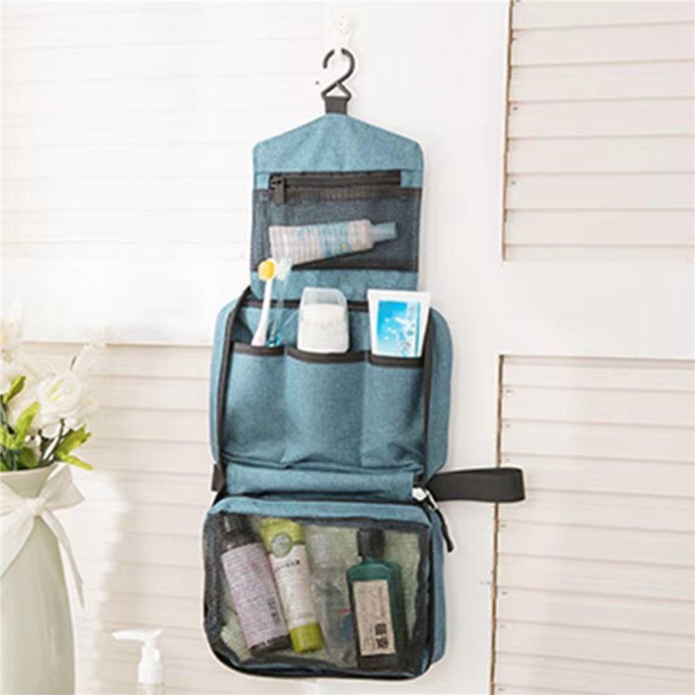Hanging Hook Hanging Toiletry Bag Large Capacity Travel Cosmetic Bag Wash Organizer