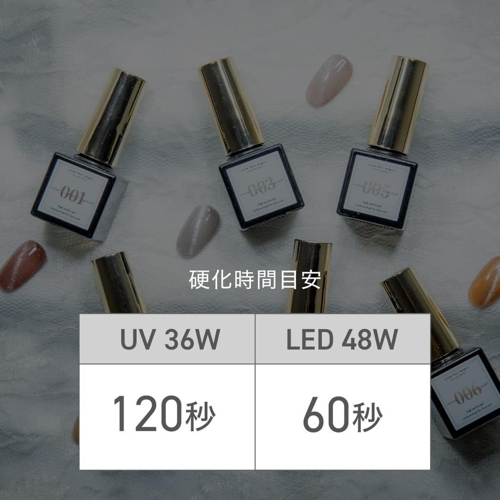 CLARA GEL Magnetic Nail Gel, 001 and 003, Set of 2, Cream Sheer Magnetic Gel, Glitter, UV/LED Compatible, 5ml Each