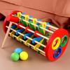 Children Pounding Ball Fall Ladder Small Hammer Colorful Knock Toy Baby Early Education Wooden for Baby 2 3 4 Years Old