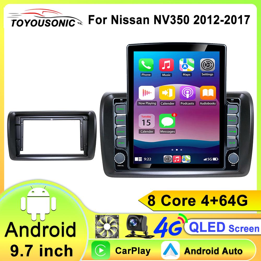 Android 13 Carplay Auto для Nissan NV350 2012-2017 Автомобильный Радио Мультимедиа Видео Плеер Навигация GPS Нет 2Din 2 Din DVD DSP 4G