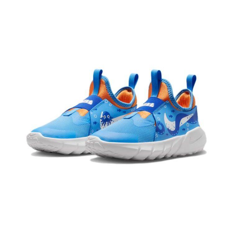 Nike Flex Runner 2 Lil PS Octopus Kids Sneakers Blue University-Blue Vivid-Orange DX2515-400