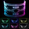 LED Glasses 7 Color 12 Modes Cyberpunk Eyeglasses Flashing Light Up Eyewear for Halloween Cosplay Party Bar
