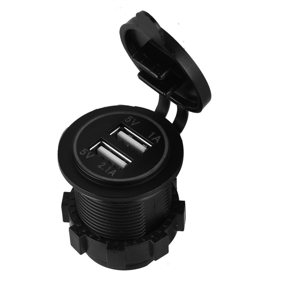 Waterproof Dual USB Charger Socket Power Outlet 3.1A With LED Indicator for Car Boat Mobile