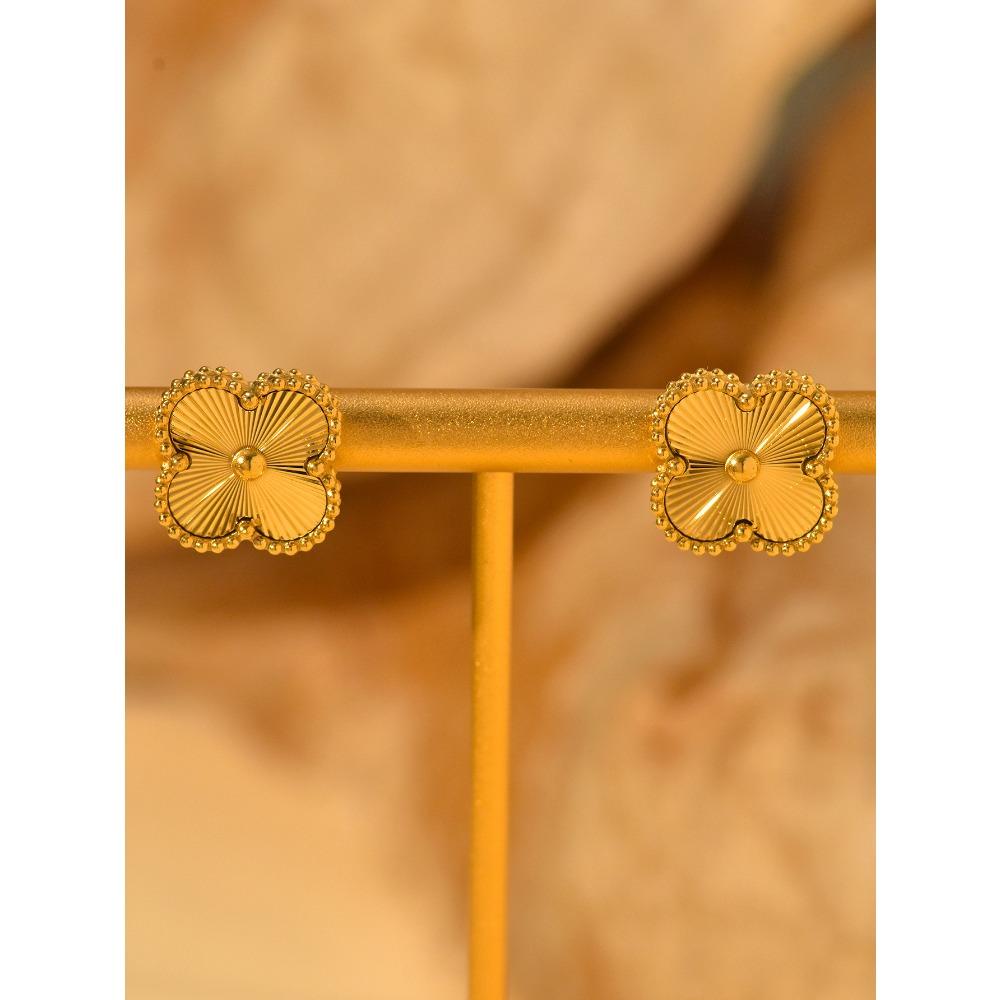 Высокая версия счастливых четырехлистных сережек-клеверов, легкие роскошные серьги Senior Sense Of New Niche Design, женские серьги