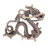 1Pc Antique Brass Ornament Chinese Mythical Animal Dragon Statue Copper Figures Miniatures Pure Brass Dragon Sculpture