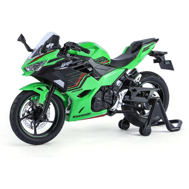 1/12 KAWASAKI Ninja 400 игрушечный мотоцикл миниатюрная литая металлическая модель 1:12 супер спортивных звуковых и световых коллекций в подарок для мальчика