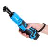 Blue 100N.m Electric Wrench Cordless Ratchet Rechargeable Scaffolding Right Angle Wrench with  2 Battery Charger Power Tool 18V 3/8Inches