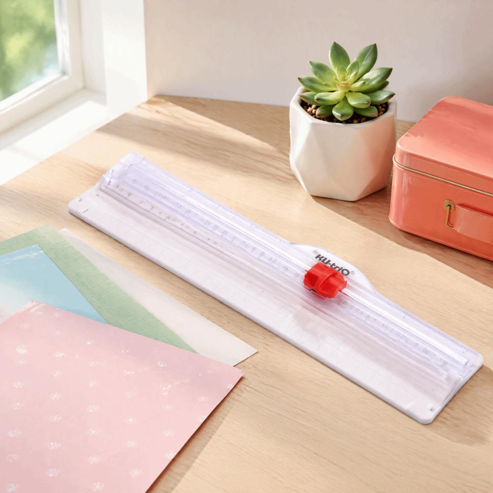 with Pull-out Ruler Paper Trimmer Bidirectional Paper Cutting Machine School Office