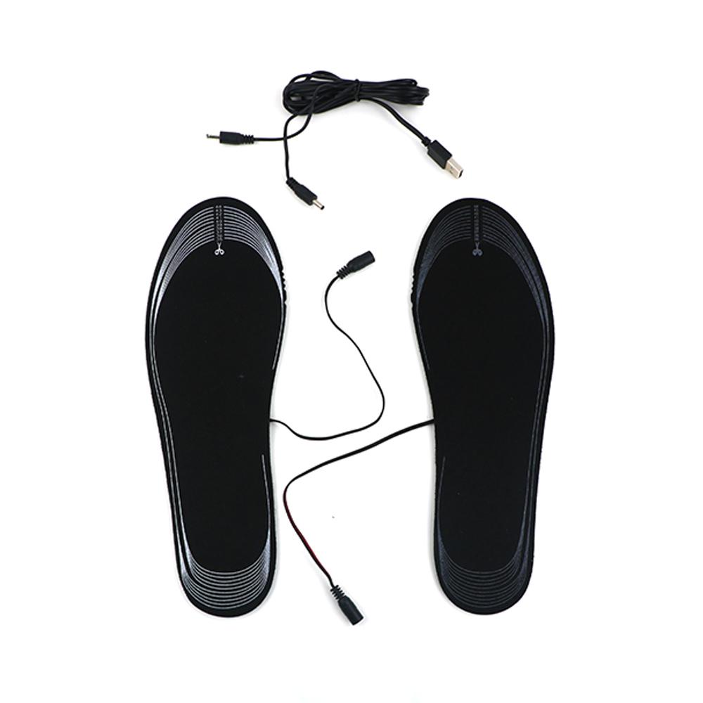 Heated Insole for Men Women Cuttable USB Powered Electric Heating Shoe Inserts Foot Warmers for Winter Camping Skiing Cycle