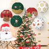 6шт 30см Рождественский фонарь Санта-Лось Снеговик Снежинка Складной нетканый материал DIY Празднование праздника Рождественская вечеринка Украшение Подвесной круглый фонарь