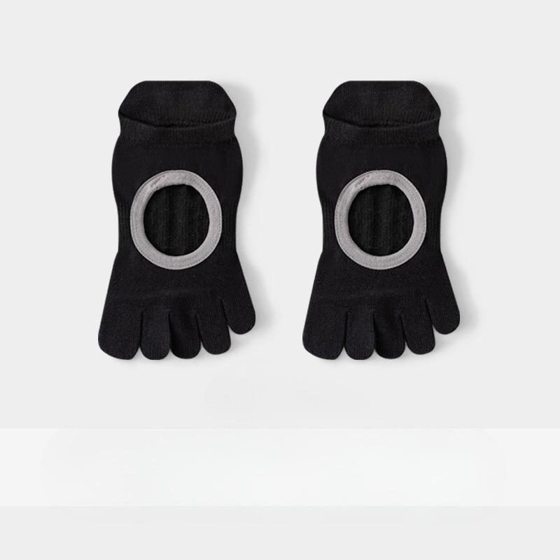 Летние носки для йоги с пятью пальцами, нескользящие носки для занятий спортом в помещении, фитнесом, пилатесом, тренировок с раздельными пальцами