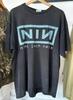 NIN Nine Inch Nails Группа Тур Короткий рукав Черный Унисекс Футболка Репринт S5XL Унисекс Футболка