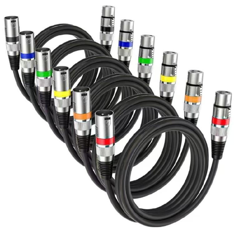Live Music XLR Cable, 3 Pin Male to Female Sound Wire for Speaker Studio Rack Wiring and Stage Recording Daily Use