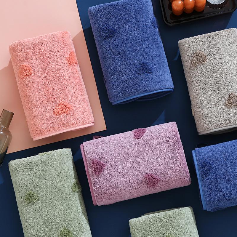 1 PC Coral Velvet Towel Bath Towel Thickened Soft Than Cotton Water-absorbent Quick-drying Towel Adult Household Bath Towel Towel