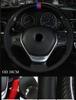 38cm/15'' Carbon Fiber Look PU Leather Car Steering Wheel Cover Interior Styling