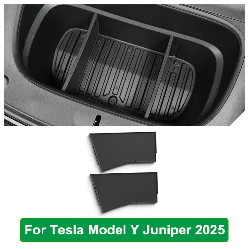 for Tesla New Model Y Juniper 2025 Launch 2026 Front Trunk Mat Partition Board TPE Frunk Protector Cushion Organizer Storage Box