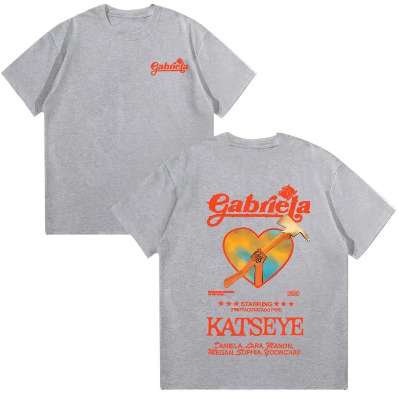 Hot Sale KATSEYE Grunge Graphic Print T-shirt Men Women Loose Casual High-street Y2K Hip Hop Harajuku Fashion Oversized Cotton Soft Top Summer New Tee