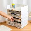 1Pcs Stackable Desktop File Tray Office Book Rack Paper Holder Shelf Durable A4 Document Organizer