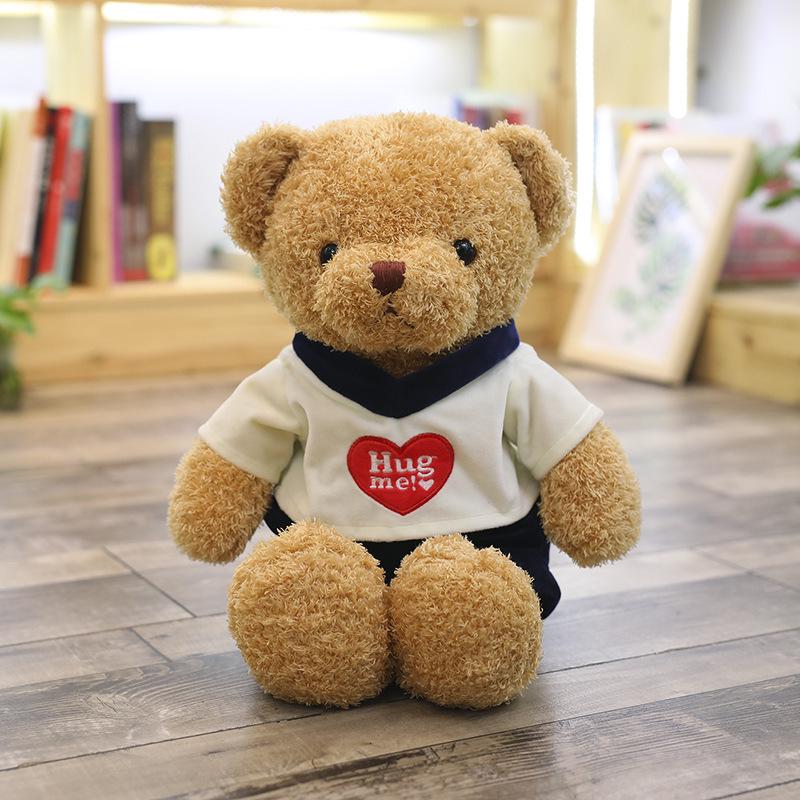 Teddy Bear Sweater Hug Plush Doll for Girls - Valentine's Day or Birthday Gift