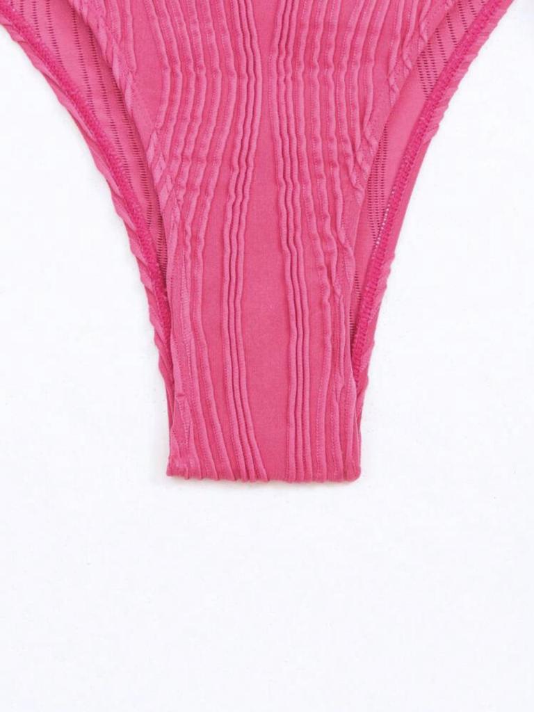 Женский европейский и американский сексуальный купальник-бикини однотонного цвета