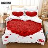Комплект пододеяльников с красными розами, королевский размер, полный 3D комплект постельного белья, наволочка с цветами, стеганое белье, односпальная двуспальная кровать 220x240, 200x200