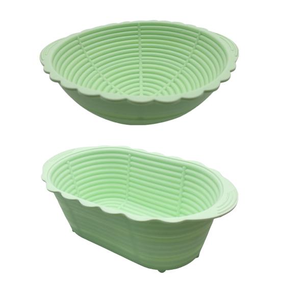 2 шт. силиконовая корзина для расстойки хлеба овальная Banneton для приготовления хлеба на закваске круглая жаропрочная большая